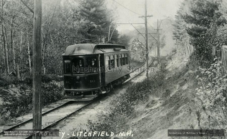 Postcard: Trolley - Litchfield, N.H.